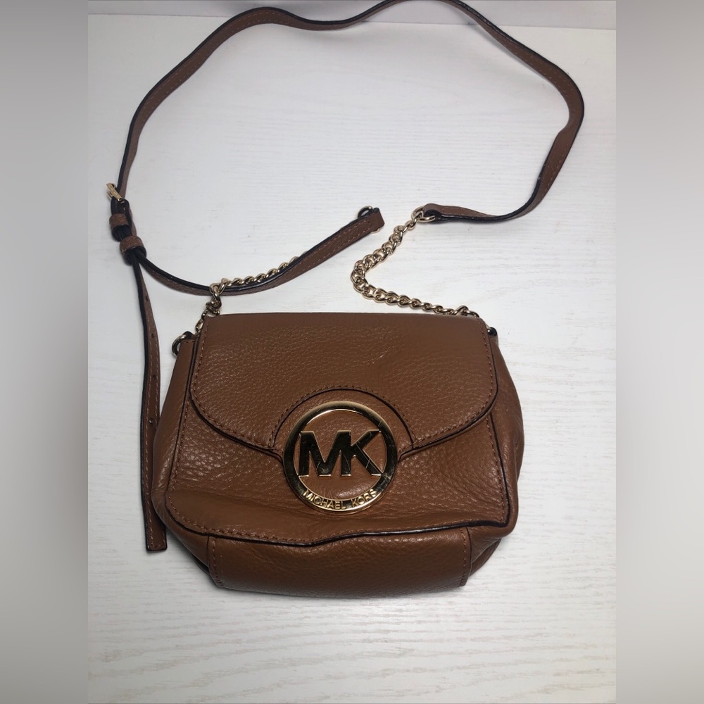 Michael Kors Fulton Small Brown Crossbody Purse
